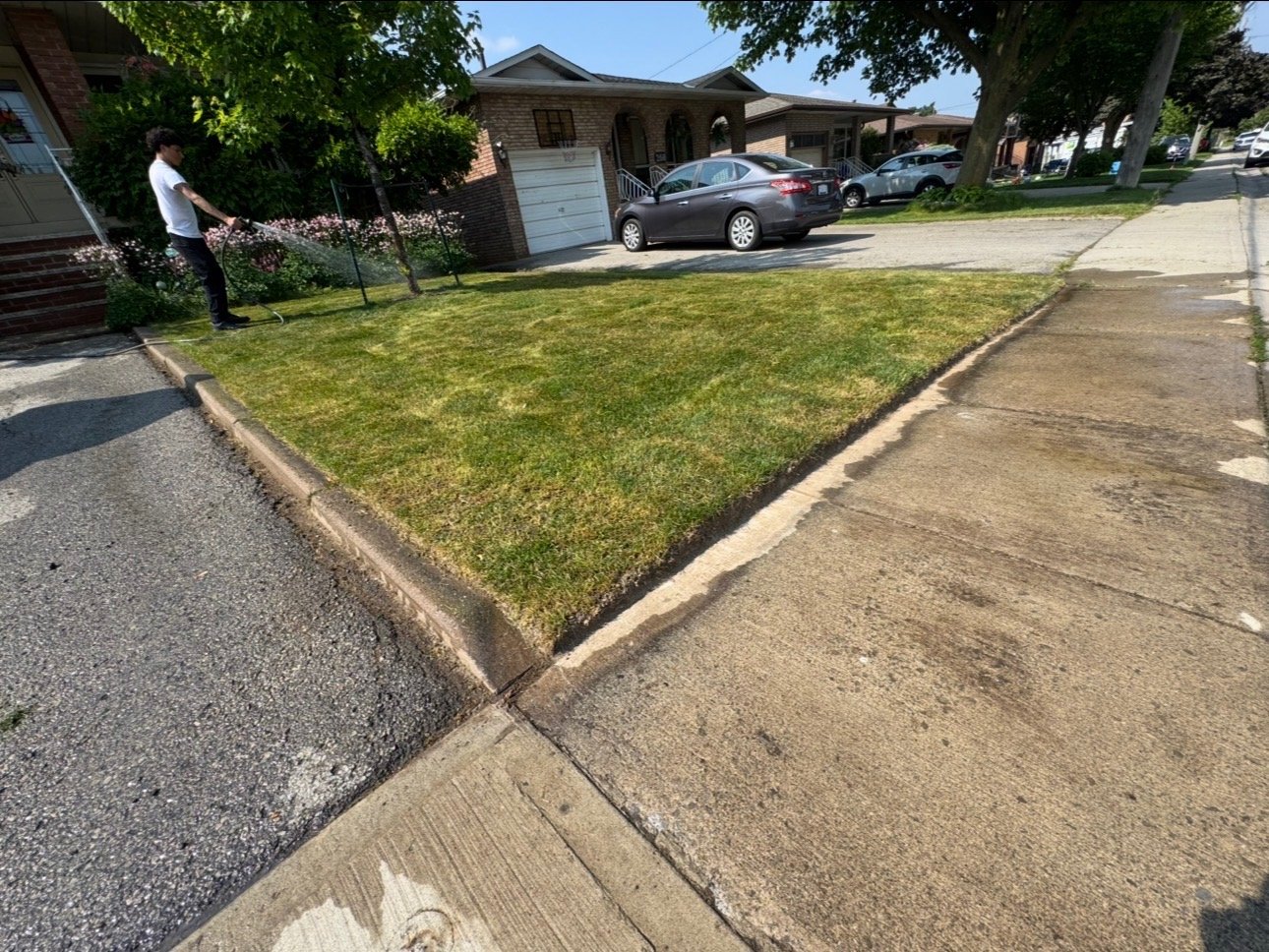 Residential lawn install — clean lines and edging by OSS Lawn Care